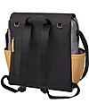 Petunia Pickle Bottom Boxy Backpack - Camel and Graphite - Roomy with Smart Details and Integrated Changing Pad Changing Backpack