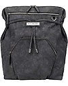 Petunia Pickle Bottom Cinch Convertible Backpack - Dark Grey - Versatile and Clever in Matte Leatherette Changing Backpack