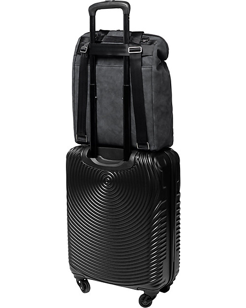 Petunia Pickle Bottom Cinch Convertible Backpack - Dark Grey - Versatile and Clever in Matte Leatherette Changing Backpack