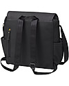 Petunia Pickle Bottom Diaper Boxy Backpack - Black Leatherette - Includes Foldable Changing Mat Changing Backpack