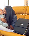 Petunia Pickle Bottom Diaper Boxy Backpack - Black Leatherette - Includes Foldable Changing Mat Changing Backpack