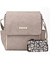 Petunia Pickle Bottom Diaper Boxy Backpack - Grey Leatherette - Includes Foldable Changing Mat Changing Backpack