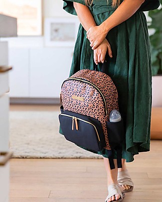 Petunia Pickle Bottom DISTRICT Backpack - Leopard - An Ultra-Lightweight 5-Piece Set Equipped for Functionality Versatility and Modern Style Large Backpacks