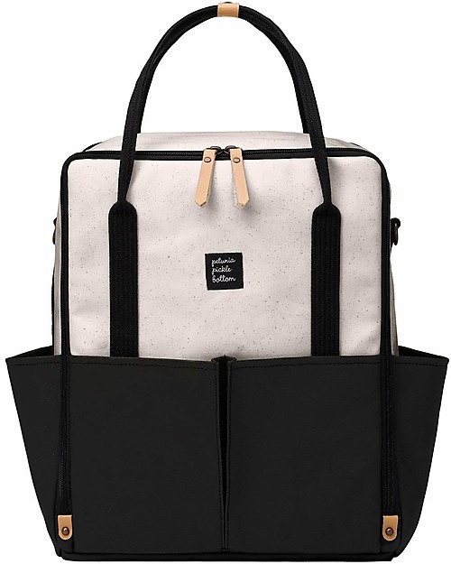 Petunia Pickle Bottom Inter-Mix Slope Backpack - White and Black - Backpack/Tote for Diapers and Everything you Need for your Baby! Changing Backpack