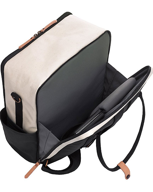 Petunia Pickle Bottom Inter-Mix Slope Backpack - White and Black - Backpack/Tote for Diapers and Everything you Need for your Baby! Changing Backpack