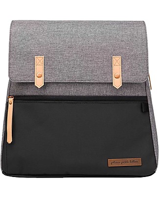 Petunia Pickle Bottom Meta Backpack - Graphite/ Black Matte Canvas - Special Design to Offer a Quick Solution for Every Problem to keep Babies and Parents Happy! Backpack