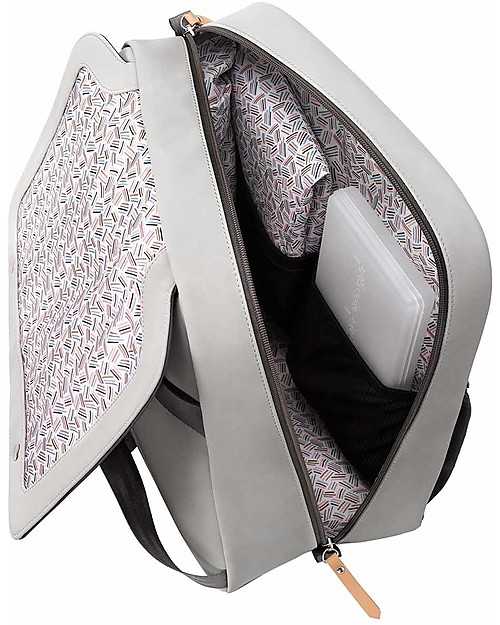 Petunia Pickle Bottom Meta Backpack - Grey Pearl - Special Design to Offer a Quick Solution for Every Problem to keep Babies and Parents Happy! Changing Backpack