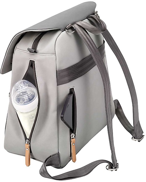 Petunia Pickle Bottom Meta Backpack - Grey Pearl - Special Design to Offer a Quick Solution for Every Problem to keep Babies and Parents Happy! Changing Backpack