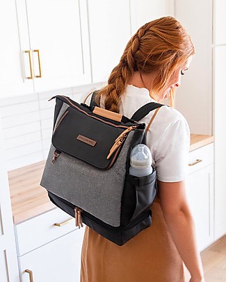 Petunia Pickle Bottom Pivot Pack - Graphite/Black- A Modern Silhouette and a Roomy Interior -Easy to Convert from a Stylish Bag to a Practical Backpack! Backpack