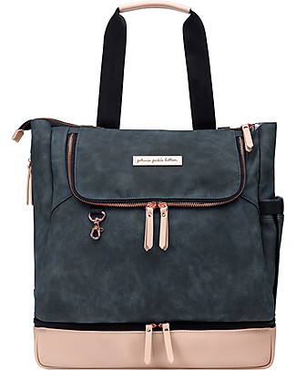 Petunia Pickle Bottom Pivot Pack - Indigo & Blush- A Modern Silhouette and a Roomy Interior - Easy to Convert from a Stylish Bag to a Practical Backpack! Backpack