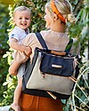 Petunia Pickle Bottom Pivot Pack - Sand/Black- A Modern Silhouette and a Roomy Interior -Easy to Convert from a Stylish Bag to a Practical Backpack! Changing Backpack