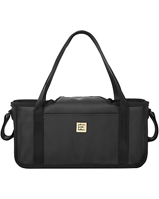 Petunia Pickle Bottom Wander Stroller Caddy - Black Matte Leatherette- Suitable for all Strollers! Diaper Changing Bags & Accessories