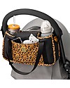 Petunia Pickle Bottom Wander Stroller Caddy - Leopard Leatherette- Suitable for all Strollers! Organize and Bags
