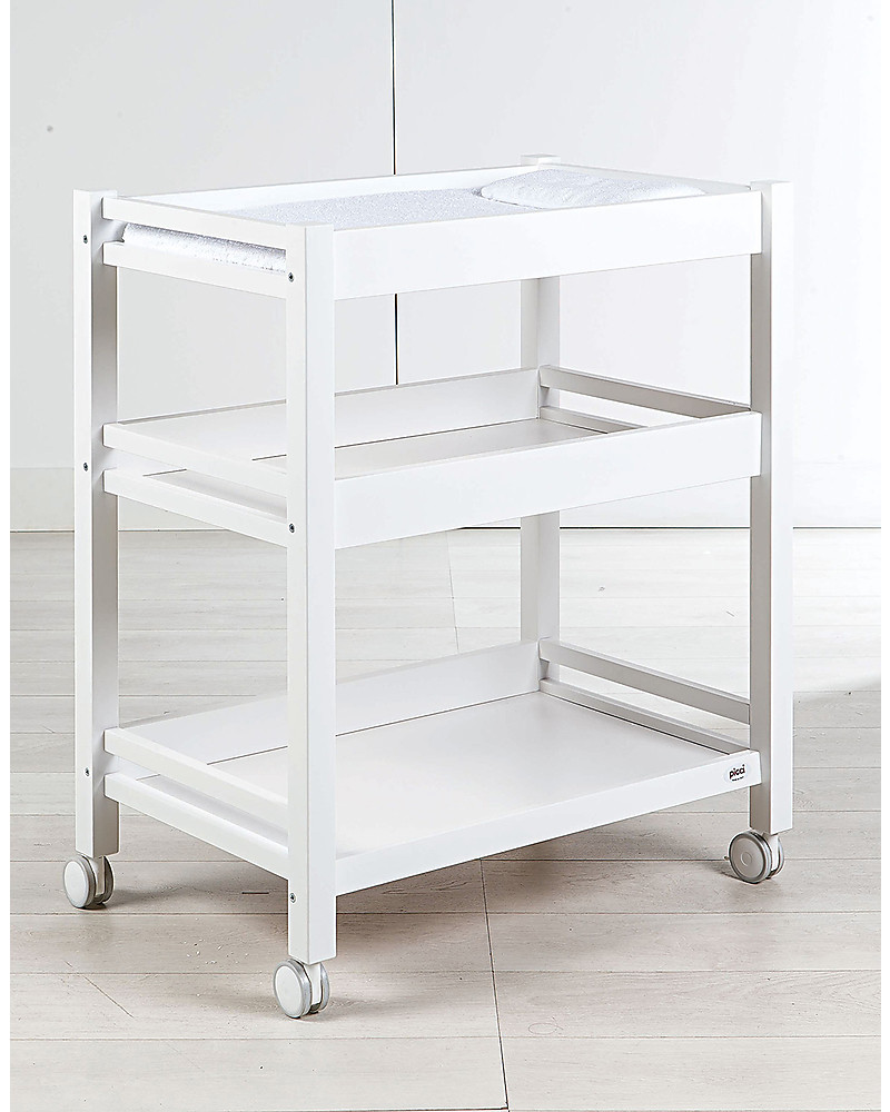 changing table with shelves