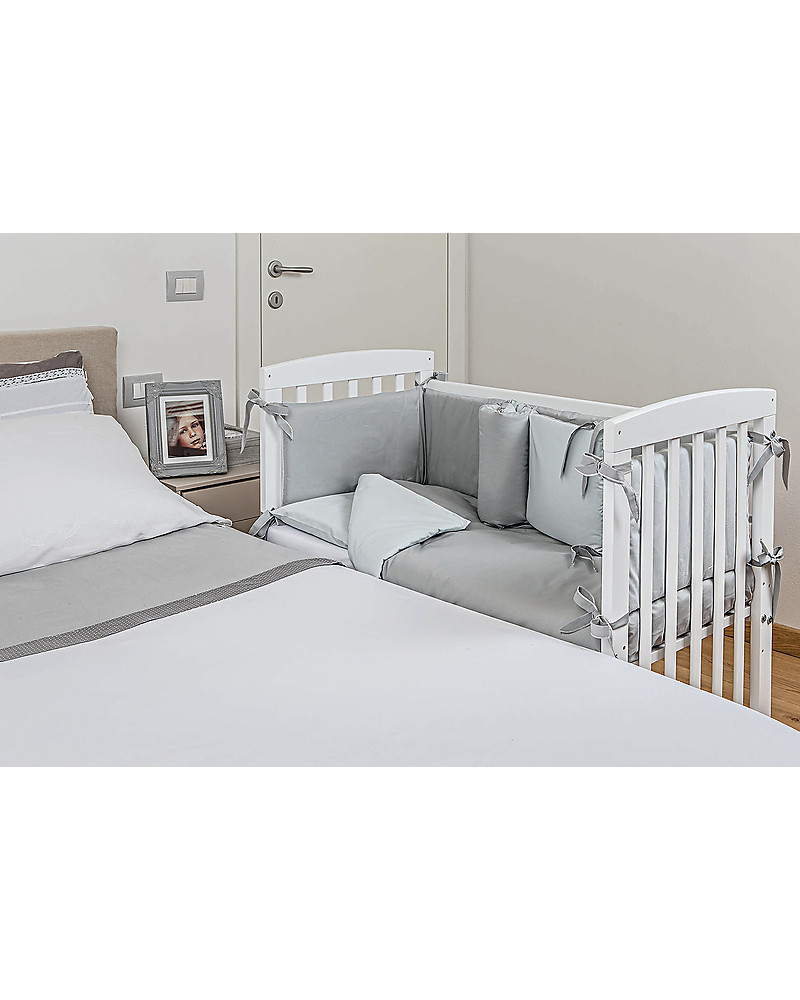 Picci Lella, Next to Me Cot / Crib Wood, White Mattress included
