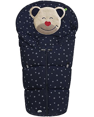 Picci Mucki Small with Clips, Dark Blue + Stars - Universal footmuff for car seat and carrycot Footmuffs
