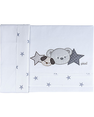Picci Sheet + Mattress Cover + Pillowcase Set - Bear - for Baby's Bed Bed Sheets