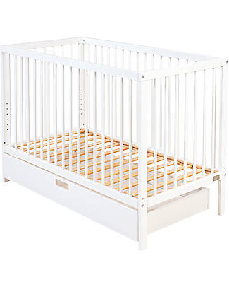 Picci Storage Drawer for Twist Crib - Extra Space - White - 57x114.5 cm Convertible Beds