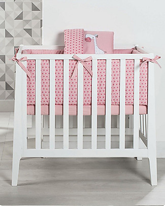 Picci Textile 5-Pieces Set for Nina Converse, Pink - Duvet, pillowcase, bumper, mattress and fitted sheet Duvet Sets