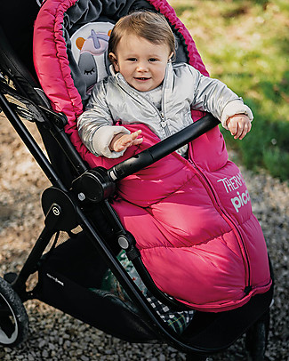 Picci Thermo Big with Zips, Pink - Universal Footmuff for Stroller Footmuffs