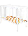 Picci Twist Adjustable Baby Crib with 7 Heights and Wheels - White - 65x125 cm Cots and Cotbeds