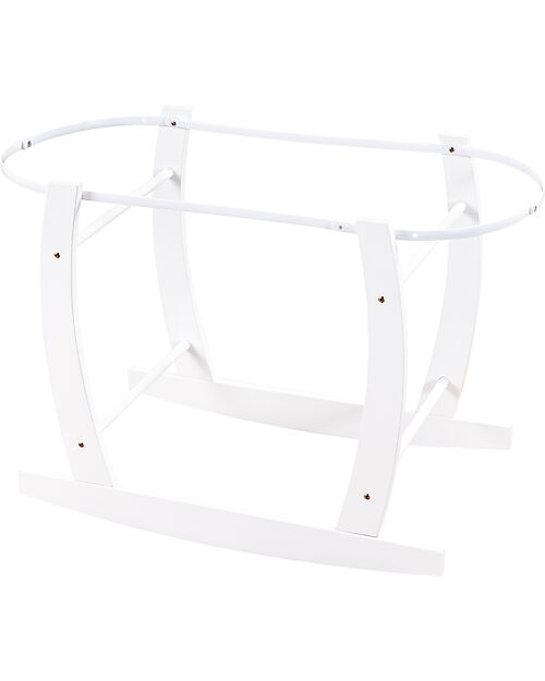 Picci Wooden Baby Basket Stand - White Cribs & Moses Baskets