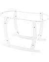 Picci Wooden Baby Basket Stand - White Cribs & Moses Baskets