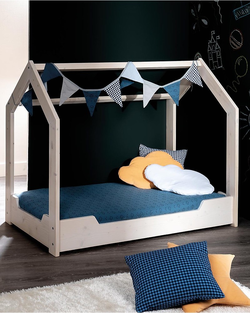 Picci Wooden Home Crib Liberty Bleach 146x78x122 Cm Unisex Bambini