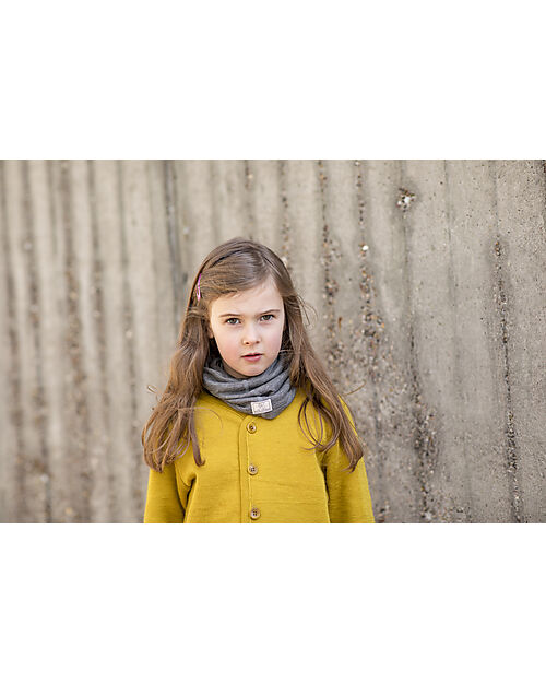 Pickapooh Multifunctional Neck Warmer in Wool and Silk - Grey Scarves