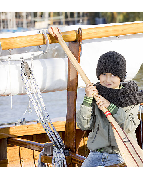 Pickapooh Winter Hansen Scarf - Charcoal Blue - Merino Wool and Silk Scarves