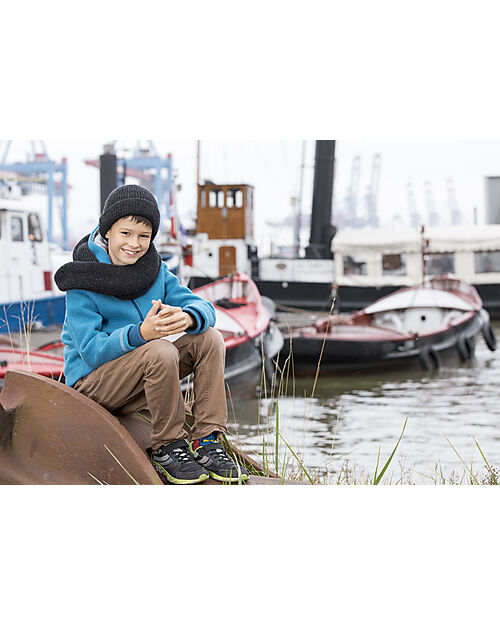 Pickapooh Winter Hansen Scarf - Charcoal Blue - Merino Wool and Silk Scarves