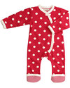 Pigeon - Organics for Kids Red Polka Dot Romper - 100% Organic Cotton Babygrows
