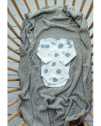 Pink No More Long Sleeves Bodysuit - Clouds - 100% Cotton Oeko-Tex Long Sleeves Bodies
