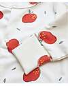 Pink No More Sleepsuit - Apples - 100% Cotton Oeko-Tex Babygrows