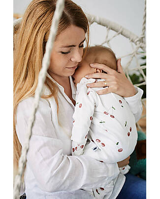Pink No More Sleepsuit - Cherries - 100% Cotton Oeko-Tex Babygrows
