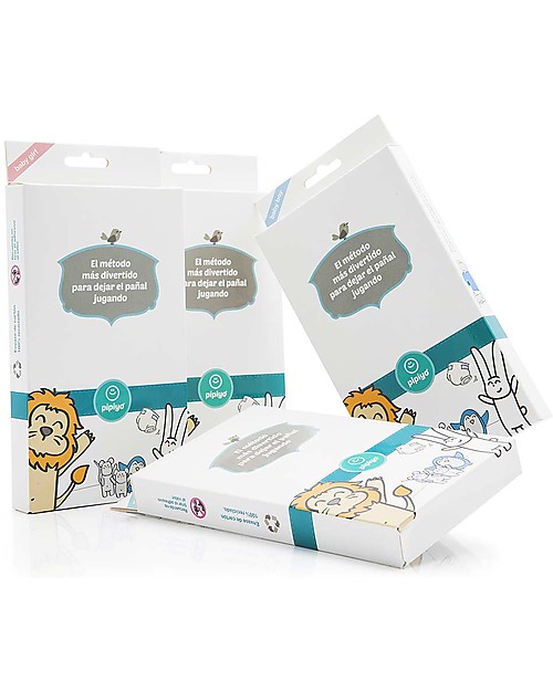 Pipiyo Magic Method + 2 Stickers for No-Tears Child Potty Training - Lion & Rabbit Potties