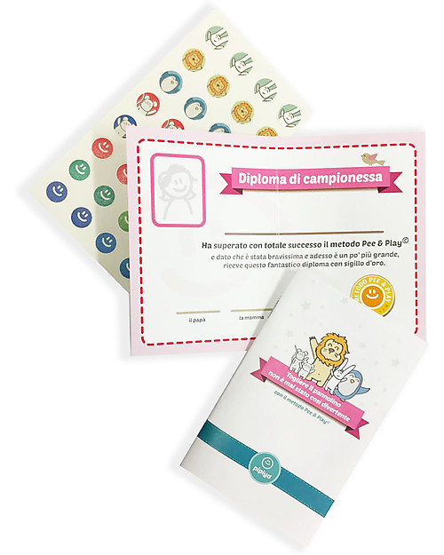 Pipiyo Magic Method + 2 Stickers for No-Tears Child Potty Training - Lion & Rabbit Potties