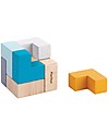 PlanToys 3D Wooden Puzzle - Solve the Cube! Wooden Blocks and Construction Sets