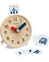 PlanToys Activity Clock - Wooden Toy - Teaches Time Perception! Montessori Toys