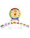 PlanToys Activity Clock, Wooden Toy - Teaches time perception! Montessori Toys