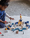 PlanToys Castle Wooden Blocks - Includes Characters Wooden Blocks and Construction Sets