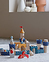 PlanToys Castle Wooden Blocks - Includes Characters Wooden Blocks and Construction Sets