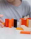 PlanToys Colorful Wooden Domino Race - Enhance Coordination and Concentration Board Games