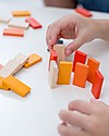 PlanToys Colorful Wooden Domino Race - Enhance Coordination and Concentration Board Games