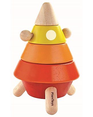 PlanToys Cone Sorting Rocket Wooden Stacking Toys