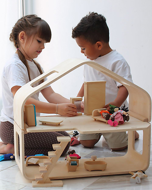 PlanToys Contemporary Dollhouse - 54x27x47 cm Dolls Houses