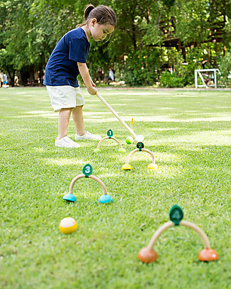 PlanToys Croquet Set for Kids - Fun for 2 Players! Outdoor Games & Toys