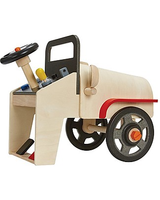 PlanToys Motor Mechanic - Multiple Realistic Feature! Wooden Toy Cars, Trains & Trucks