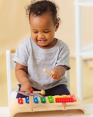 PlanToys Musical Set: Xylophone, Guiro and Cymbal - For Little Musicians! Musical Instruments