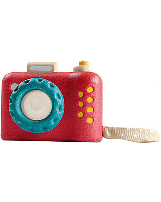 PlanToys My First Camera, 10 x 5.2 x 8 - Made of wood: eco-friendly fun! Story Making Games